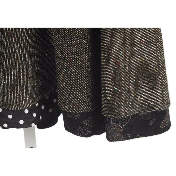 INSIGHT Black & Multicolor Tweed Trumpet Hem Midi Skirt Women's Size 4 - Picture 4 of 4